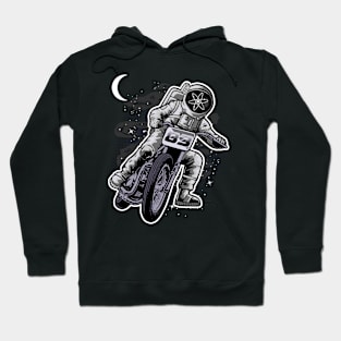 Astronaut Motorbike Cosmos Crypto ATOM Coin To The Moon Token Cryptocurrency Wallet HODL Birthday Gift For Men Women Kids Hoodie